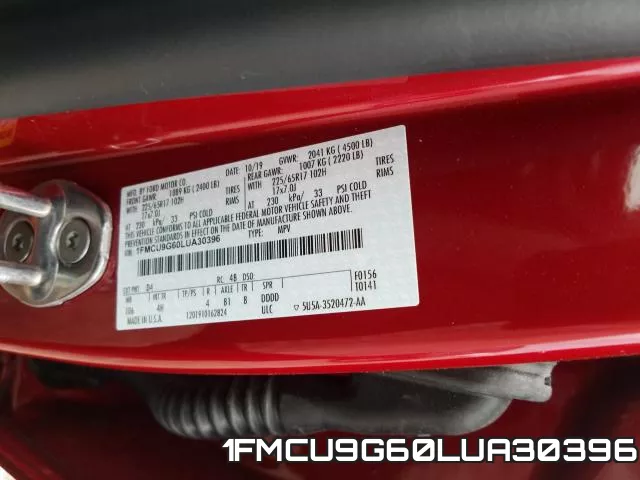 1FMCU9G60LUA30396 фото 2