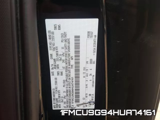 1FMCU9G94HUA74161 фото 2