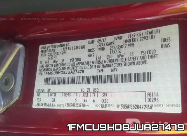 1FMCU9HD8JUA27479 фото 10