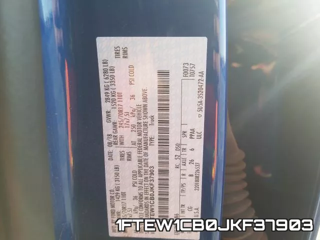 1FTEW1CB0JKF37903 фото 2