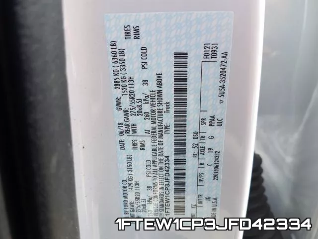 1FTEW1CP3JFD42334 фото 2
