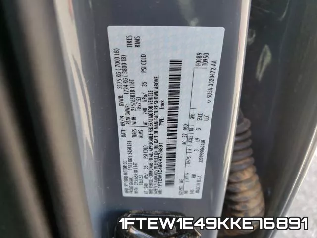 1FTEW1E49KKE76891 фото 2