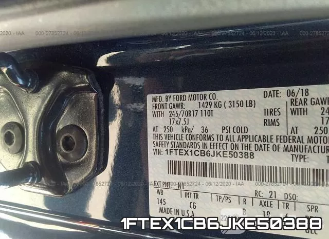 1FTEX1CB6JKE50388 фото 10