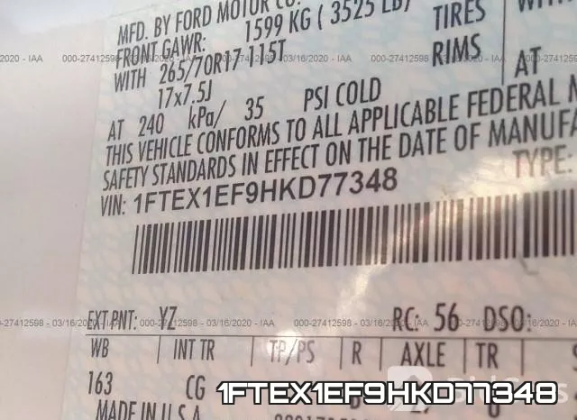 1FTEX1EF9HKD77348 фото 10