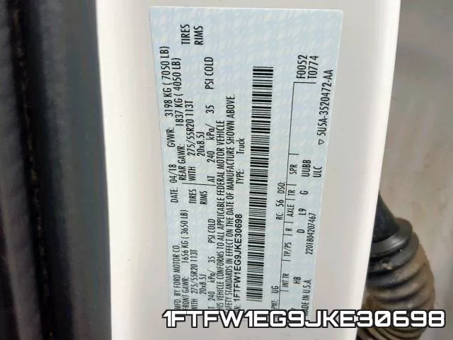 1FTFW1EG9JKE30698 фото 2