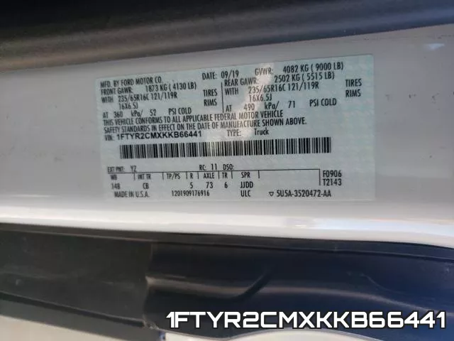 1FTYR2CMXKKB66441 фото 2