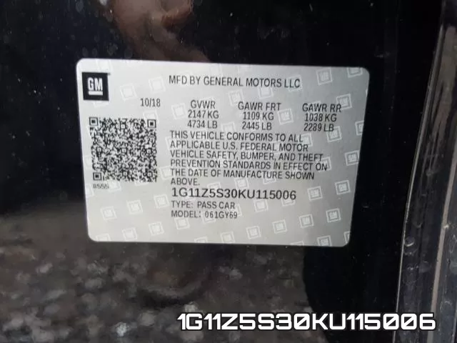 1G11Z5S30KU115006 фото 2