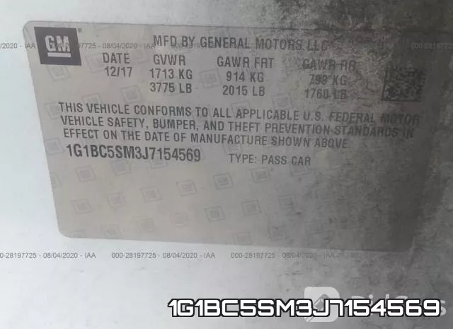 1G1BC5SM3J7154569 фото 10