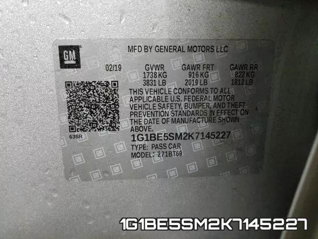 1G1BE5SM2K7145227 фото 2