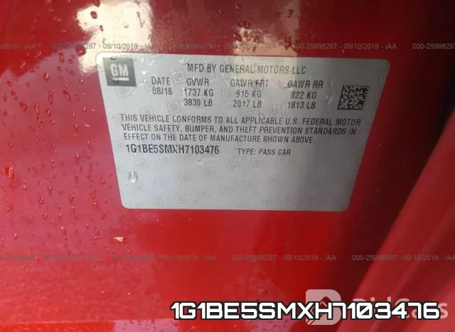 1G1BE5SMXH7103476 фото 8
