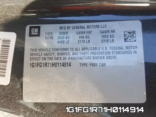 1G1FG1R71H0114914 фото 2