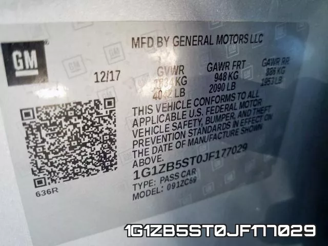 1G1ZB5ST0JF177029 фото 2