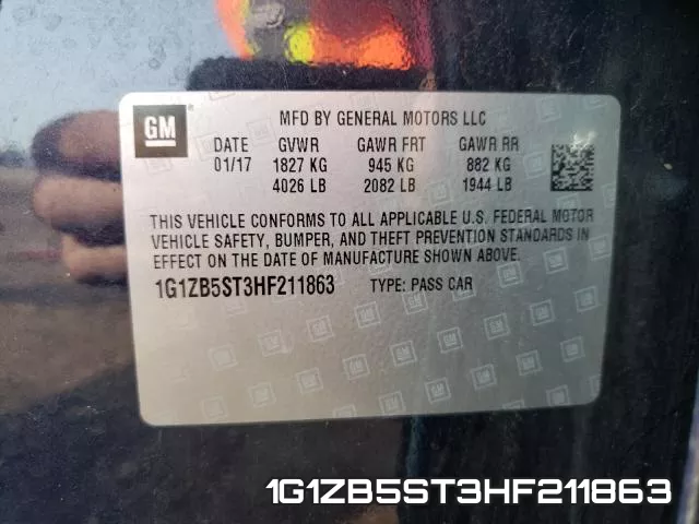 1G1ZB5ST3HF211863 фото 2
