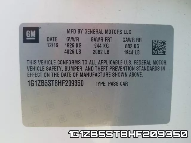 1G1ZB5ST8HF209350 фото 2