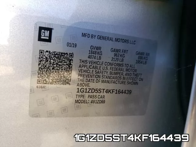1G1ZD5ST4KF164439 фото 2