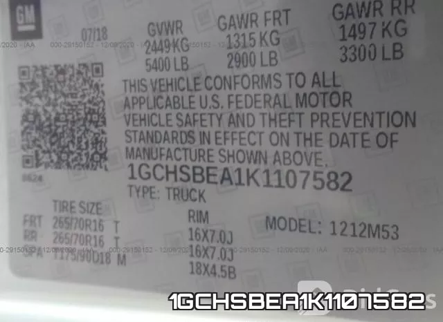 1GCHSBEA1K1107582 фото 10