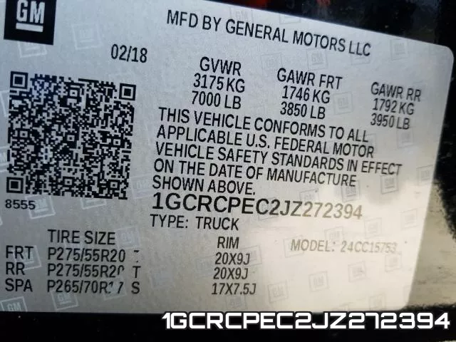 1GCRCPEC2JZ272394 фото 2