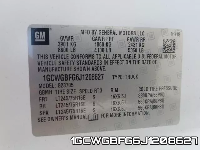 1GCWGBFG6J1208627 фото 2