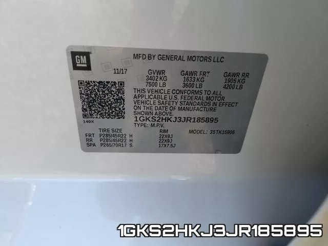 1GKS2HKJ3JR185895 фото 2