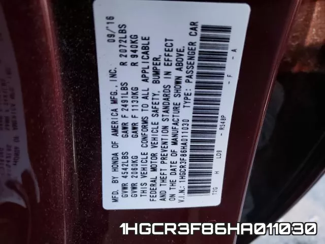 1HGCR3F86HA011030 фото 2