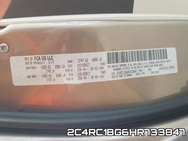 2C4RC1BG6HR733847 фото 2