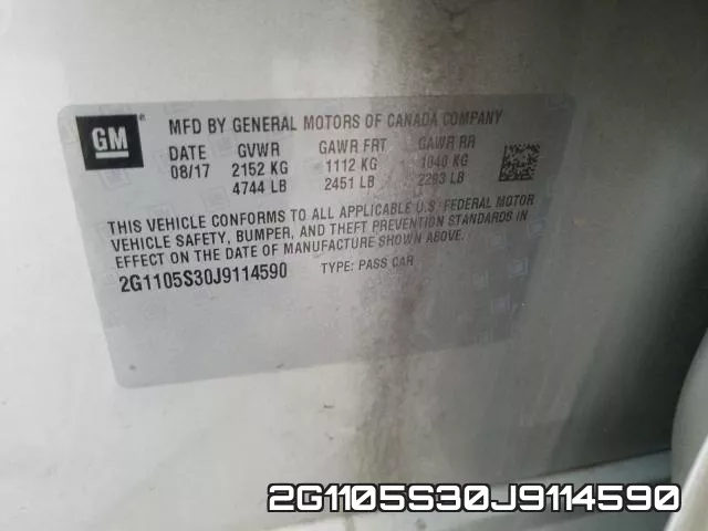 2G1105S30J9114590 фото 2
