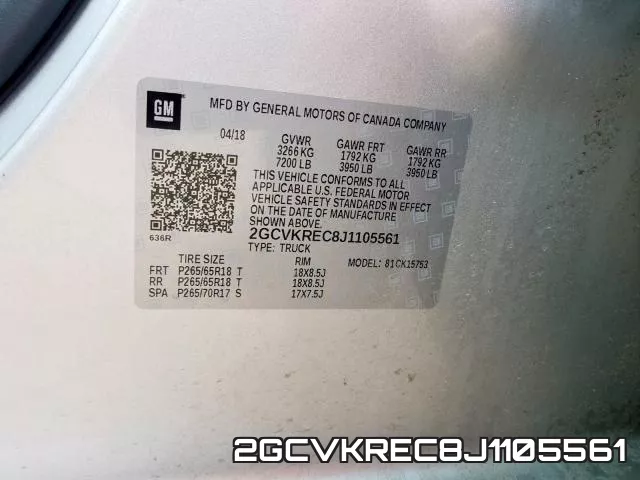 2GCVKREC8J1105561 фото 2