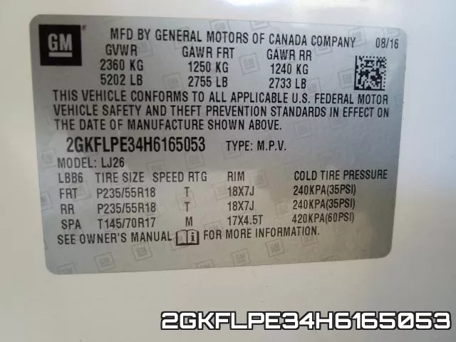 2GKFLPE34H6165053 фото 2