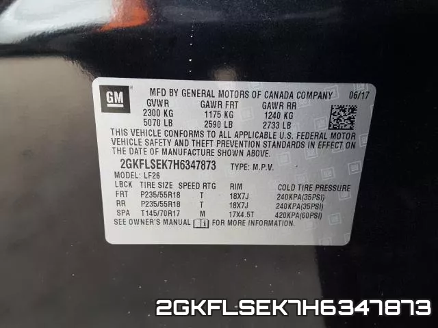 2GKFLSEK7H6347873 фото 2