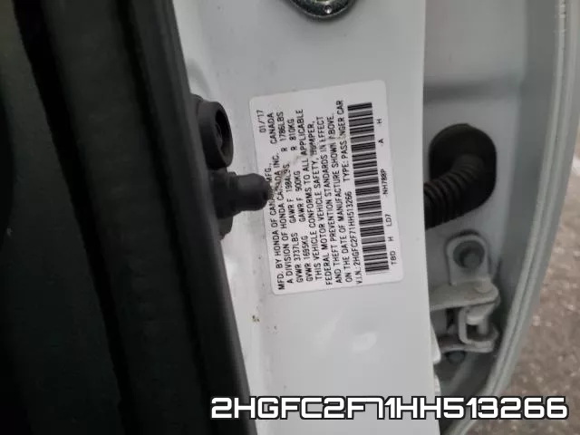 2HGFC2F71HH513266 фото 2