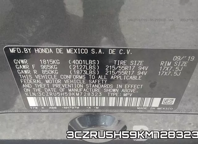3CZRU5H59KM728323 фото 10