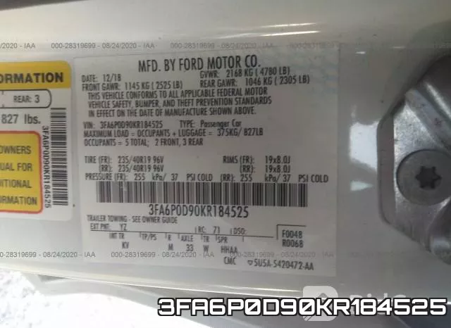 3FA6P0D90KR184525 фото 9