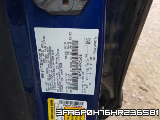 3FA6P0H76HR236581 фото 2