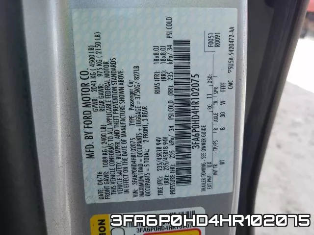 3FA6P0HD4HR102075 фото 2