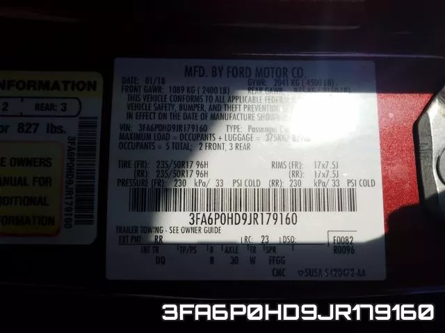 3FA6P0HD9JR179160 фото 2