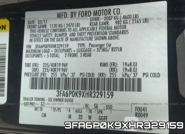 3FA6P0K9XHR329159 фото 9