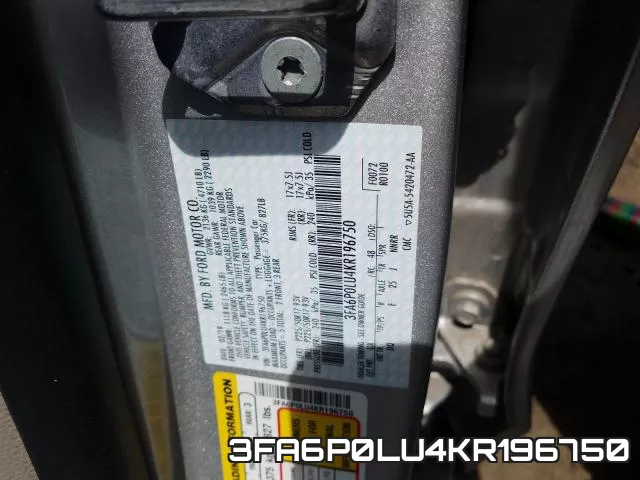 3FA6P0LU4KR196750 фото 2