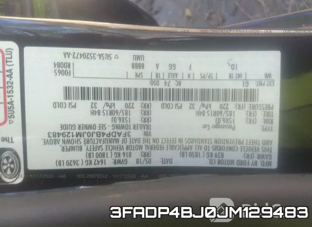 3FADP4BJ0JM129483 фото 10