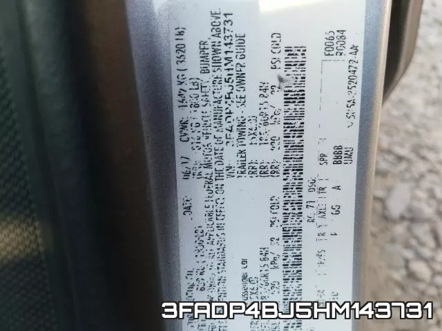 3FADP4BJ5HM143731 фото 2