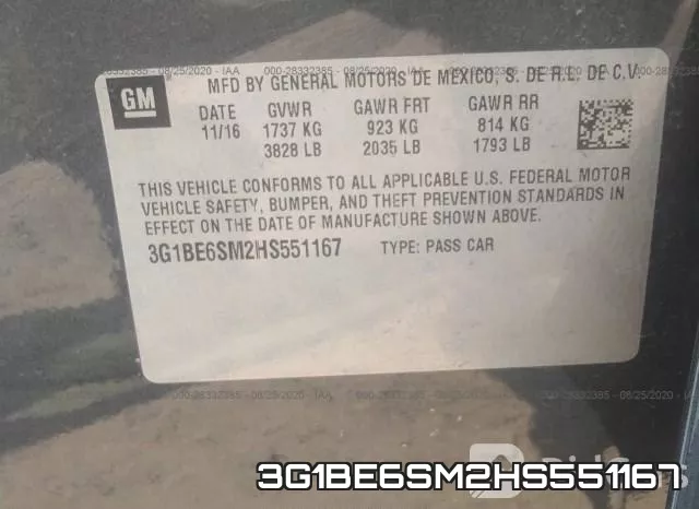 3G1BE6SM2HS551167 фото 10