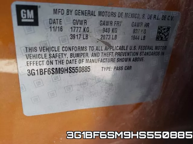 3G1BF6SM9HS550885 фото 2