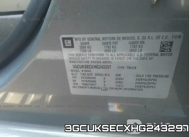 3GCUKSECXHG243297 фото 10