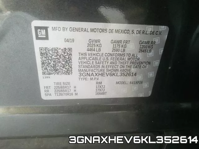 3GNAXHEV6KL352614 фото 2