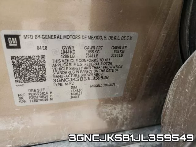 3GNCJKSB1JL359549 фото 2