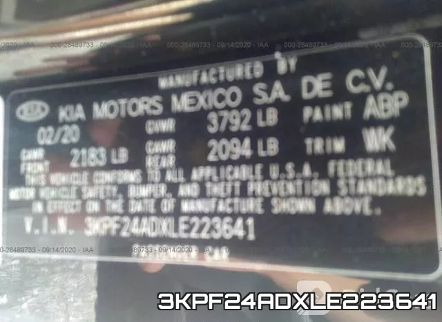 3KPF24ADXLE223641 фото 10
