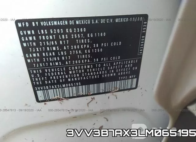 3VV3B7AX3LM065195 фото 10
