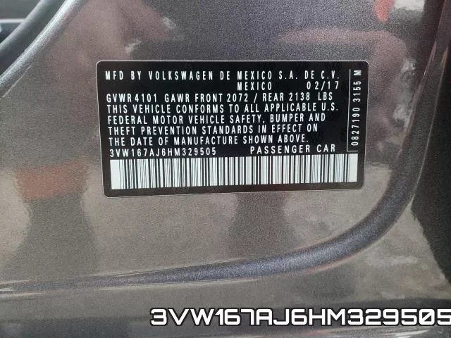 3VW167AJ6HM329505 фото 2