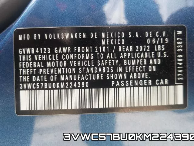 3VWC57BU0KM224390 фото 2