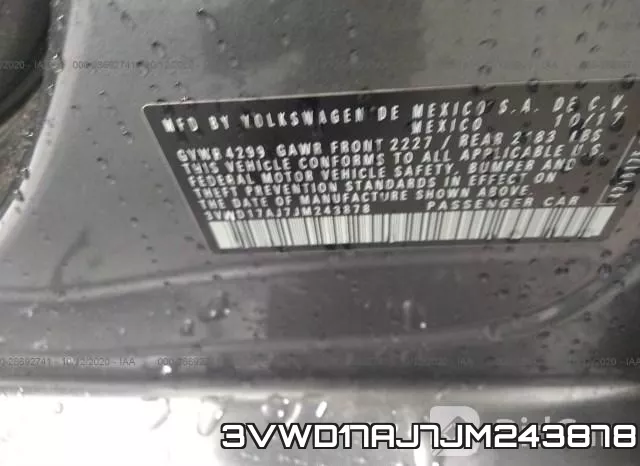 3VWD17AJ7JM243878 фото 10