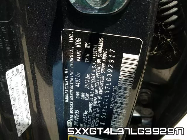 5XXGT4L37LG392917 фото 2